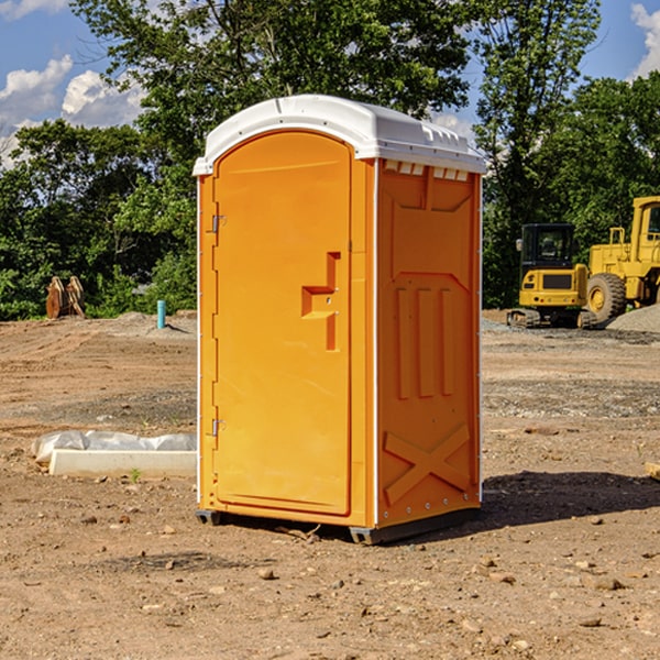 how often are the porta potties cleaned and serviced during a rental period in Bush IL